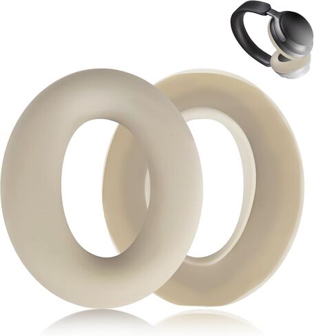 Aiivioll QC Ultra Silicone Ear Pads Cover for Bose QuietComfort Ultra Headphones, Washable Sweat Earpad Covers for QuietComfort Ultra Bluetooth Headphones Accessories Protective Pads Cover(Black) in Kuwait