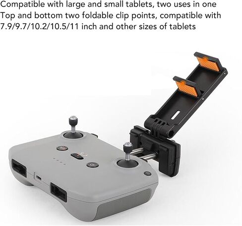 ASHATA Drone Remote Controller Tablet Holder for RC N3 2 1 Drones 7.9 to 11 Inch Mount with Foldable Clips in Saudi Arabia
