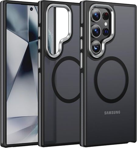 Jame for Samsung Galaxy S24 Ultra Case ، [متوافق مع Magsafe] [حماية الصف العسكري] [ANTY-SLIP GRIP] GOOMOUS CAMERT CAMERA GALAXY S24 ULTRA MANGET MATTE CASE ، ORANGE in Kuwait