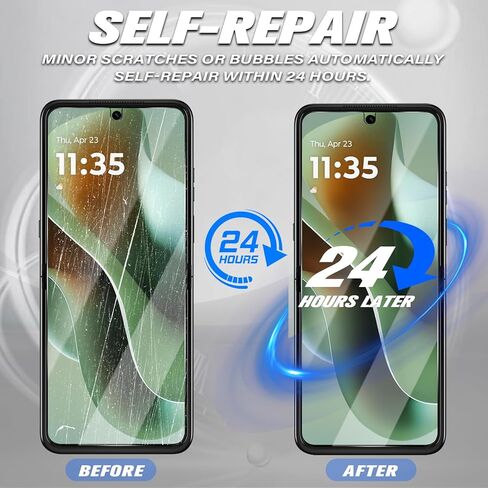 [3+ 3 Pack] واقي شاشة TPU لـ Motorola Razr+ Plus 2025/Ultra 2025 (وليس الزجاج) ، و 3 Pack TPU حامي الشاشة الرئيسية+ 3 فيلم TPU الأمامي ، خالية in Kuwait