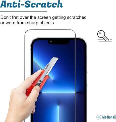 بالنسبة إلى iPhone 15 Pro Max Screen Protector ، [3 عبوات] الزجاج المقسى ، والتركيب السهل ، والصف العسكري ، ومتوافق مع الحالة in Saudi Arabia