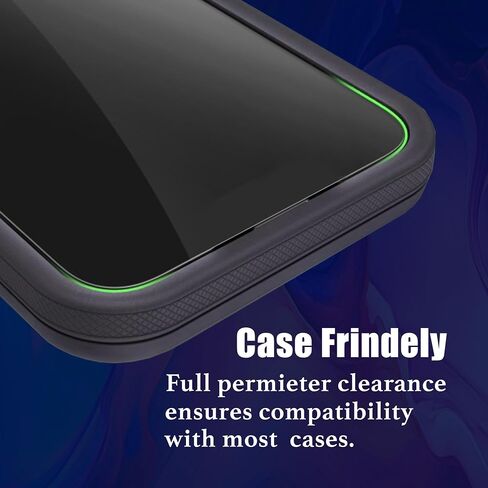 بالنسبة إلى iPhone 15 Pro Max Screen Protector ، [3 عبوات] الزجاج المقسى ، والتركيب السهل ، والصف العسكري ، ومتوافق مع الحالة in Saudi Arabia