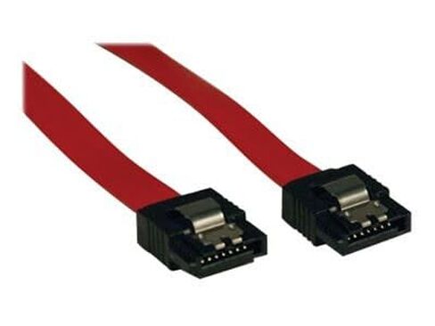 Tripp Lite Eaton Series P940-19I 19in SATA 6Gbps Latching Shielded Cable, 7-Pin to 7-Pin Female Straight, Red 1.6ft, RoHS, HDD/SSD, Cloud Care Pre-Configured Bundle Eligible (10 Pack) in Saudi Arabia