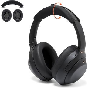 WC PadZ and BandZ Bundle Pack for Sony WH-1000XM4 Headphones | Replacement Earpads and Headband Cover | Black in Saudi Arabia