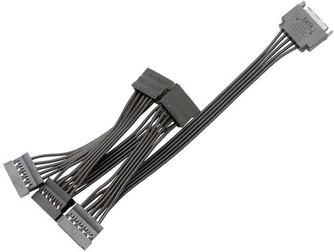 5-ware sata 15pin ذكر إلى كابل تمديد الإناث 1 إلى 1 2 3 4 5 6 لحبل الطاقة قرص القرص الثابت للكمبيوتر (1 إلى 2) in Kuwait