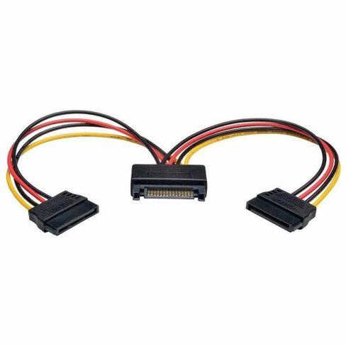 TRIPP Lite Eaton P947-06N-2P15 SATA Power Y Cable ، من الذكور من 15 دبوسًا إلى الخائن الإناث المزدوج ، 6 في 18AWG RED ، ROHS ، SSD SATA DRIVE ، حزمة حزمة سحابة مؤهلة مسبقًا (حزمة واحدة) in Saudi Arabia