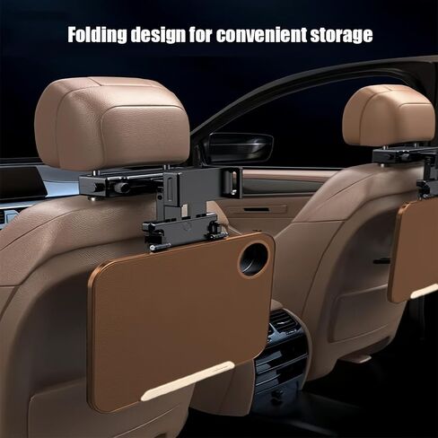 مكتب للسيارة لجهاز الكمبيوتر المحمول لـ Ford Explorer 2015-2019 ، طاولة علبة المقعد الخلفية القابلة للطي ، حامل حامل اللوحي متعدد الوظائف ، منظم مكتب Cup Mount ، ملحقات السيارات ، حامل الهاتف البني in Saudi Arabia