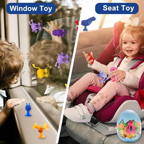 Suction Cup Toy for Baby Age 3, Suction Toys 40PCS Kids Bath Toys Ages 4-8 | Toddler Window Shower Bathtub Building Toys, Montessori Sensory Stress Release Birthday Xmas Gifts for 6-8 Years Old Boy Girl in Saudi Arabia