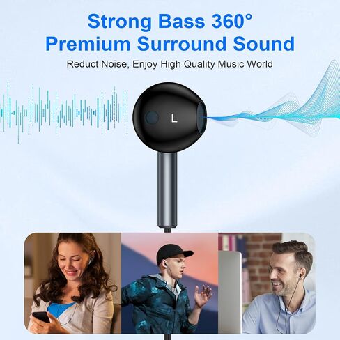 USB C Headphones Wired Ear Buds for Samsung Galaxy A17 A16 Z Fold 7 Z Flip 7 FE A36 5G A26 S25 Edge A56 S25 Ultra Plus S24 A35 USBC Samsung Wired Earbuds Galaxy A17 Type C Earphones Headset with Mic in Saudi Arabia