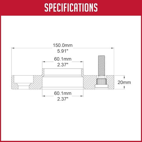 Wheel Accessories Parts 2 Pcs Hub Centric Wheel Spacers 5 on 4.50 114.3mm 20mm Thick 12mm 1.50 Thread Stud 60.10mm Hub Fits Toyota | Lexus Passenger Cars in Saudi Arabia