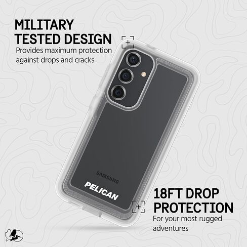 Pelican Protector - Samsung Galaxy S24 Case [6.2"] [16ft MIL-STD Drop Protection] [Wireless Charging] Phone Case for Samsung Galaxy S24 - Slim, Rugged Cover with Anti Scratch Technology - Black in Kuwait