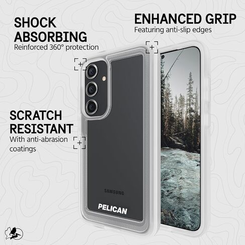 Pelican Protector - Samsung Galaxy S24 Case [6.2"] [16ft MIL-STD Drop Protection] [Wireless Charging] Phone Case for Samsung Galaxy S24 - Slim, Rugged Cover with Anti Scratch Technology - Black in Kuwait