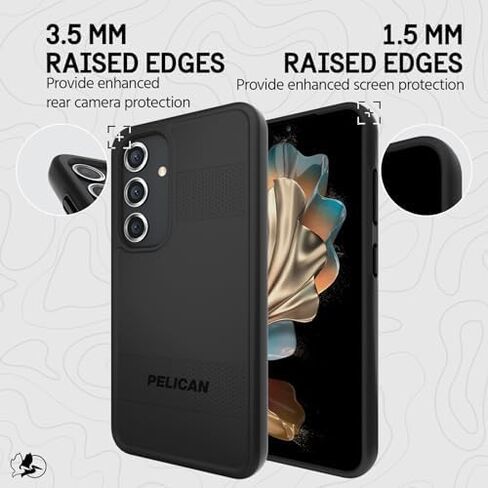 Pelican Protector - Samsung Galaxy S24 Case [6.2"] [16ft MIL-STD Drop Protection] [Wireless Charging] Phone Case for Samsung Galaxy S24 - Slim, Rugged Cover with Anti Scratch Technology - Black in Kuwait