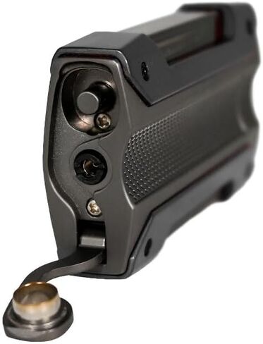 Lotus Tank Single Torch Lighter with Punch (Gunmetal and Black) in Saudi Arabia
