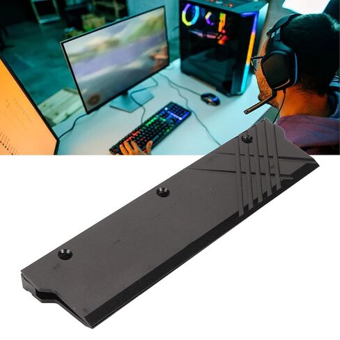 DDR5 Memory Cooler, Computer Water Cooling Heatsink Aluminium Alloy Memory Heat Sink, DDR Heatsink for Computer Water Cooling System Accessories (Black) in Saudi Arabia