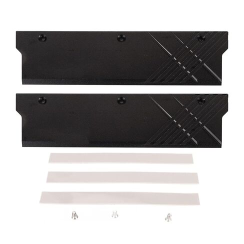 DDR5 Memory Cooler, Computer Water Cooling Heatsink Aluminium Alloy Memory Heat Sink, DDR Heatsink for Computer Water Cooling System Accessories (Black) in Saudi Arabia