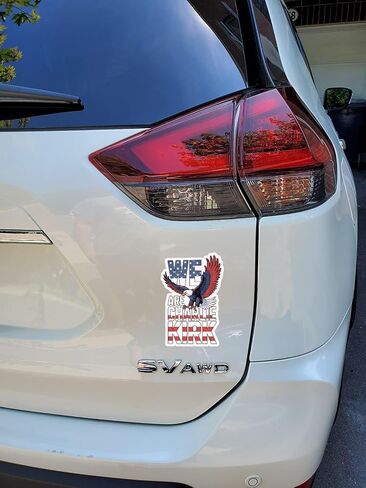Patriotic Eagle American Flag Sticker Decal, We are Charlie Kirk Design, for Car, Laptop, Water Bottle (2, 3.6x5.5inch/) in Saudi Arabia