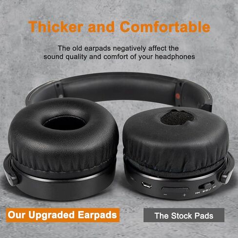 بديل لسماعات الأذن Soulwit لـ Sony MDR-XB450 (MDRXB450)/XB450AP/XB550 سماعات ، وسائد وسادات الأذن مع رغوة عزل الضوضاء عالية الكثافة-XB450 PL أسود in Kuwait