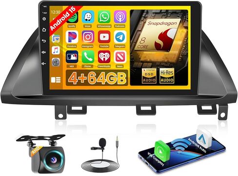 Hikity لسيارة Honda Odyssey 2005-2010 Android 13 ستيريو مع Carplay لاسلكي Android Auto 10.1 بوصة شاشة لمس راديو السيارة يدعم نظام تحديد المواقع العالمي (GPS) ومرآة وصلة كاميرا احتياطية بلوتوث in Saudi Arabia