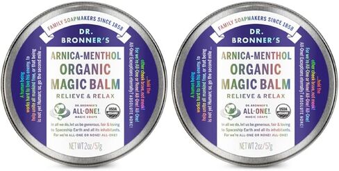 Dr. Bronner's - Organic Magic Balm (2 oz Variety Pack) Arnica-Menthol & Baby Unscented - Made with Organic Beeswax & Hemp Oil, Moisturizes and Soothes Hands, Face & Body | 2 Count in Saudi Arabia