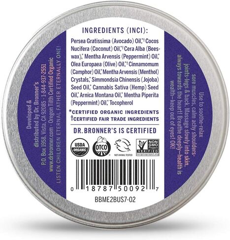 Dr. Bronner's - Organic Magic Balm (2 oz Variety Pack) Arnica-Menthol & Baby Unscented - Made with Organic Beeswax & Hemp Oil, Moisturizes and Soothes Hands, Face & Body | 2 Count in Saudi Arabia