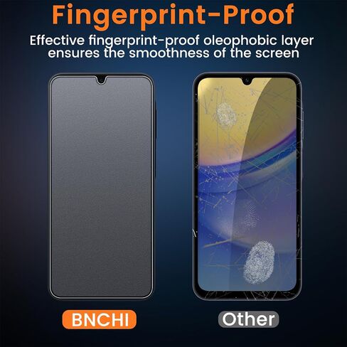 BNCHI 2 Pack for Samsung Galaxy A15 Anti-Glare Matte Screen Protector 6.5 inch, 9H Tempered Glass Film, [Scratch Resistant] [Anti-Fingerprint] [ Smooth as Silk] in Saudi Arabia