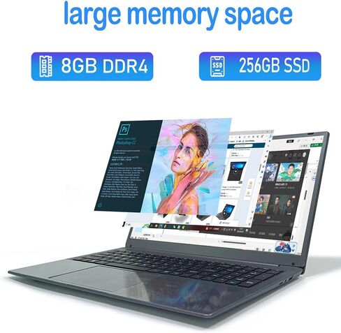 17.3 "Full HD 90 ٪ نسبة الشاشة المحمول | 1920 x 1080 Display | Celeron J4105 (4C4T ، حتى 2.7 جيجا هرتز) | 8GB DDR4 | 256GB SSD | WIFI 5 | in Saudi Arabia