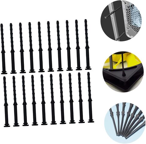 Popetpop 20pcs مسامير مروحة الحاسوب من Popetpop من أجل الحد من الضوضاء وتثبيت سهولة التثبيت في حالات التبريد in Saudi Arabia
