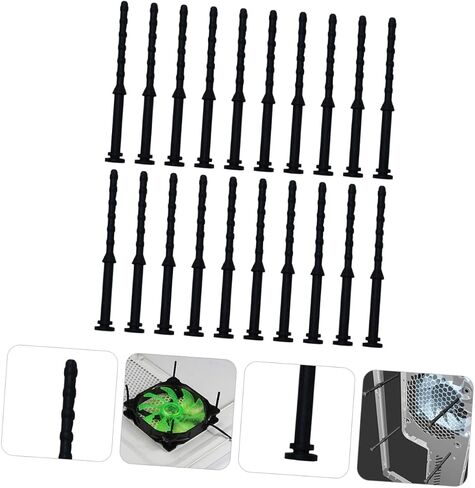 Popetpop 20pcs مسامير مروحة الحاسوب من Popetpop من أجل الحد من الضوضاء وتثبيت سهولة التثبيت في حالات التبريد in Saudi Arabia
