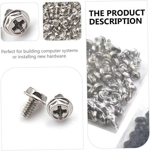 POPETPOP 100pcs Computer Case Mounting Screws Kit Pci Screws for Power Supply Metal Fasteners for Hardware Installation and System Building in Saudi Arabia