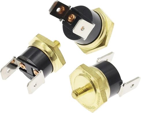 1PCS M4 10A250V Normally Closed KSD301 40-150 Degree Bakelite KSD-301 Temperature Switch Thermostat Sensor Thread-in Brass Probe(80C) in Saudi Arabia