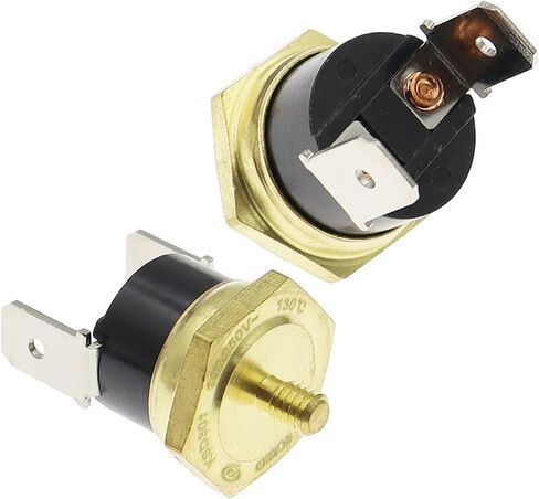 1PCS M4 10A250V Normally Closed KSD301 40-150 Degree Bakelite KSD-301 Temperature Switch Thermostat Sensor Thread-in Brass Probe(80C) in Saudi Arabia