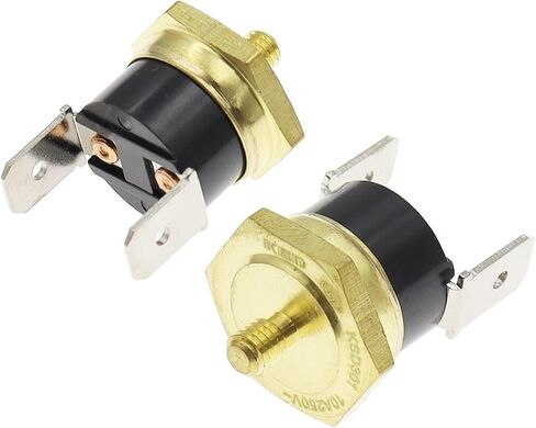 1PCS M4 10A250V Normally Closed KSD301 40-150 Degree Bakelite KSD-301 Temperature Switch Thermostat Sensor Thread-in Brass Probe(80C) in Saudi Arabia