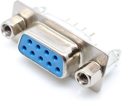 Oiyagai 10Pcs DB9 9-Pin Male D-Sub Connectors, 180 Degree Solder PCB Mount with Lock Screws, RS232 Serial Port Interface for PC, Industrial Automation, Repair DIY in Saudi Arabia