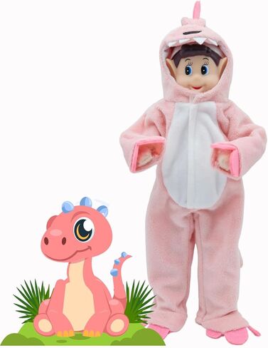 ملابس إكسسوارات فايلفلاند إلف، أزياء الديناصورات التنكرية، الدمية غير متضمنة (ديناصور أخضر) in Saudi Arabia