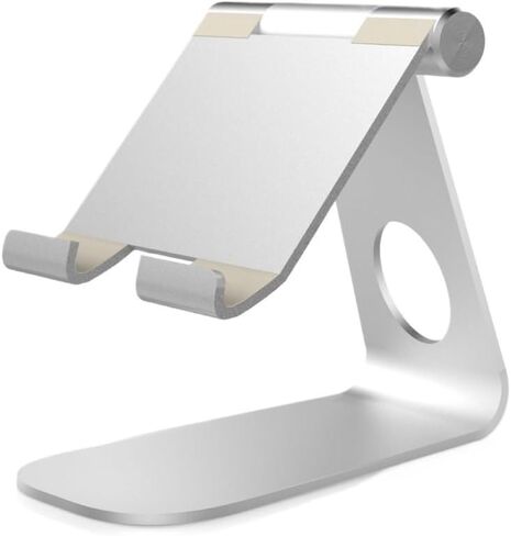 Aluminum Alloy Tablet Stand Foldable and Elevated Desktop Support Mobile Phone(White-Fruit peach5) in Kuwait