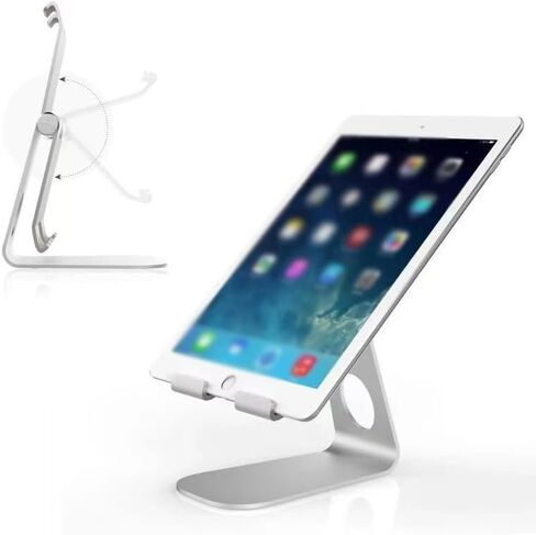Aluminum Alloy Tablet Stand Foldable and Elevated Desktop Support Mobile Phone(White-Fruit peach5) in Kuwait