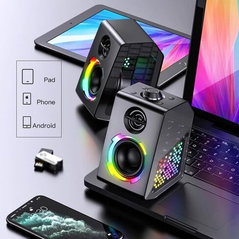30W مكبرات صوت صوتية رائعة GRB GRB Light Gaming 2.0 Computer Multimedia PC SPEAKERS in Saudi Arabia