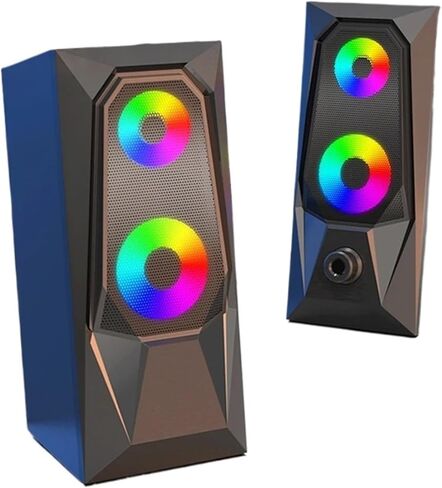 مضيء RGB سطح المكتب صوت الكمبيوتر MINI مكبرات الصوت Multimedia سطح المكتب in Saudi Arabia