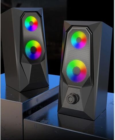 مضيء RGB سطح المكتب صوت الكمبيوتر MINI مكبرات الصوت Multimedia سطح المكتب in Saudi Arabia