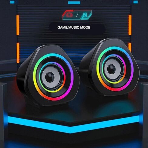 5.0 Soundbox 2.0 Loudspeaker with RGB Colorful Breathing LED Light Computer Speakers in Saudi Arabia