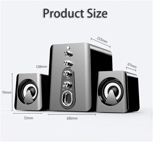 مكبرات صوت الكمبيوتر المنزلي نظام المسرح PC Bass SPECTER MUSIC MUSION MUSION FOR Boombox Desktop (E) in Saudi Arabia