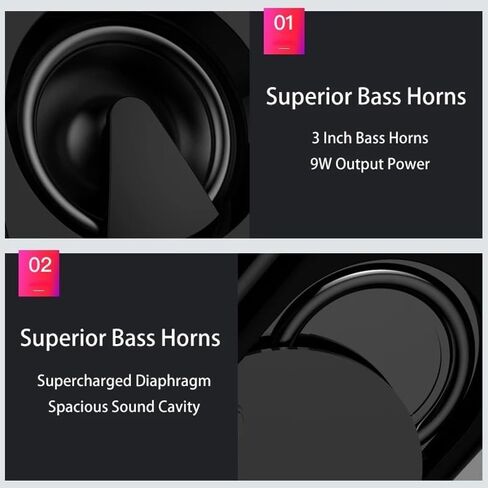 مكبرات صوت الكمبيوتر المنزلي نظام المسرح PC Bass SPECTER MUSIC MUSION MUSION FOR Boombox Desktop (E) in Saudi Arabia