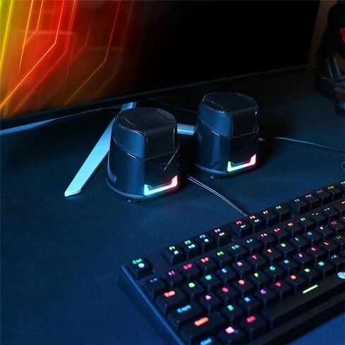 مكبرات صوت الكمبيوتر aux 3.5mm RGB سلكية مكبر صوت مضخم صوت محيط in Saudi Arabia