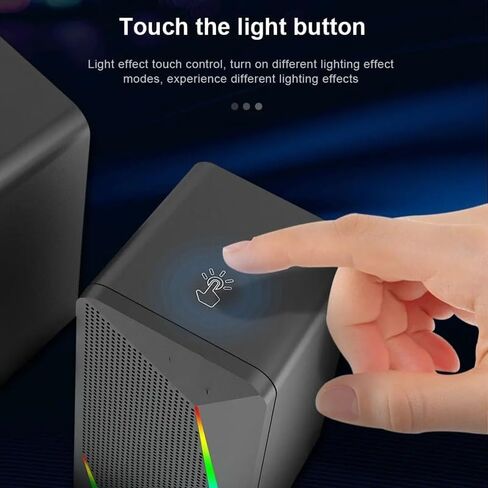 3.5mm Aux 2.0 Stereo Surround Music RGB Gaming Speakers Sound Bar for Computer Desktop PC Loudspeakers in Saudi Arabia