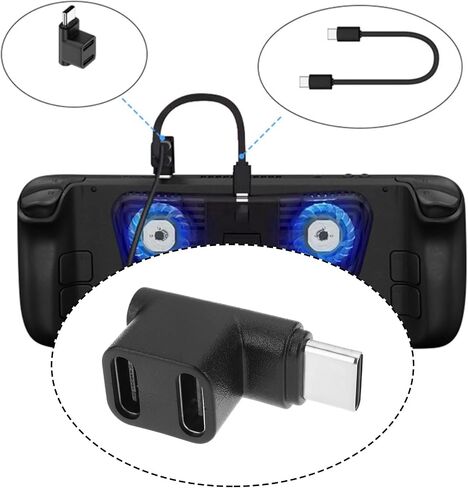 ECSiNG USB 3.1 Type-C Splitter Adapter 1 Male to 2 Female 100W PD Fast Charging and Data Extension Compatible with Steam Deck Laptop Tablet in Saudi Arabia