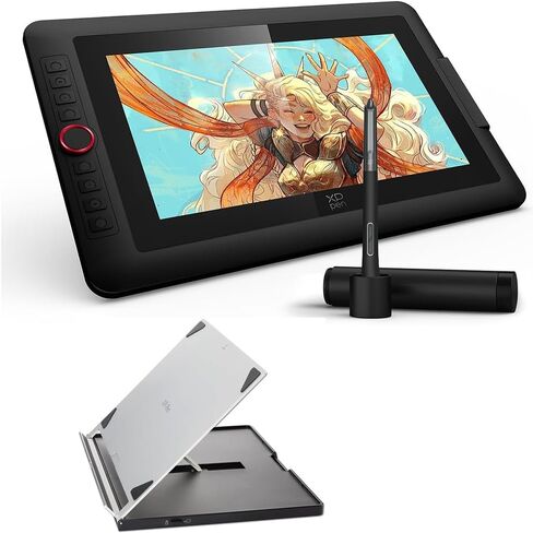 XPPen Artist13.3 Pro V2 Drawing Tablet with Screen, 16384 Pen Pressure, 99% sRGB XP-PEN AC18 Multifunctional Metal Drawing Pen Tablet Stand in Saudi Arabia