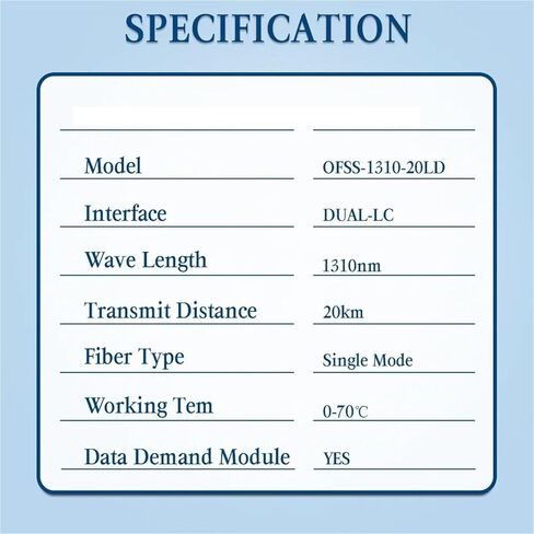 1.25G Duplex LC MODULE الألياف البصرية 1310NM 20km SFP مع GBIC (1PCs) in Saudi Arabia