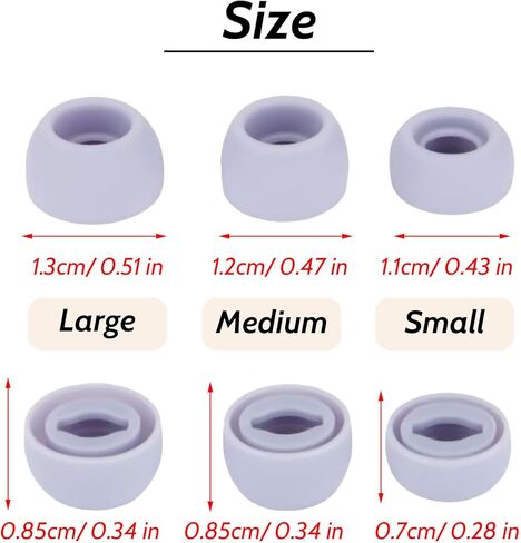 6 Pairs Galaxy Buds Pro Ear Tips, Soft Silicone Washable Ear Tips, Compatible with Galaxy Buds Pro 2021 SM-R190 Earbuds Tips Gels, Fit in Charging Case, Phantom Black in Kuwait