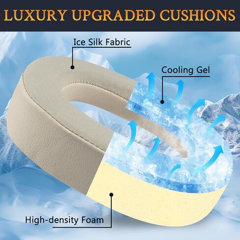Soulwit Cooling هلام استبدال وسائد الأذن ل Jabra Elite 85h اللاسلكي سماعات الأذن ، وأسماء الأذن مع رغوة عزل الضوضاء الناعمة - أسود in Kuwait